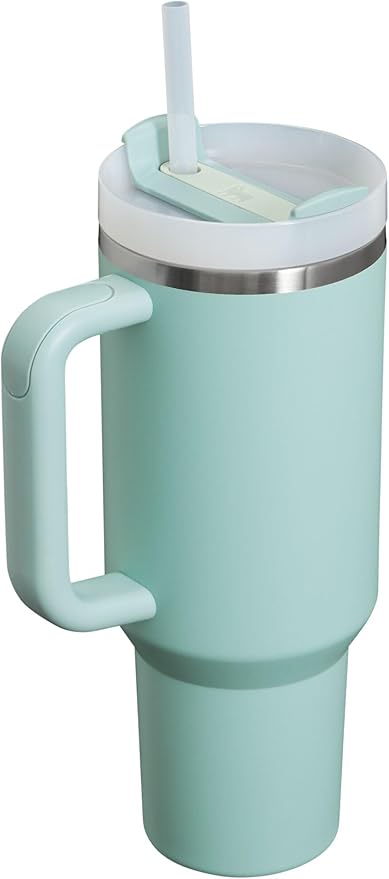 STANLEY Quencher H2.0 Tumbler with Handle and Straw 40 oz | Flowstate 3-Position Lid | Cup Holder Compatible for Travel | Insulated Stainless Steel Cup | BPA-Free | Seafoam