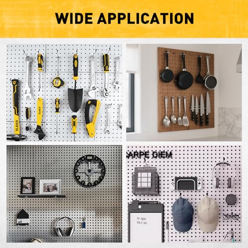 ELEAD 105-Piece 2 Inch Pegboard Hooks, Heavy Duty Peg Board Organizer Accessories, Peg Board Tool Hangers Fit for 1/4" and 1/8" Pegboard Hanging Tools Garage, Workshop, and Craft Storage - style: 105-Piece 2 Inch
