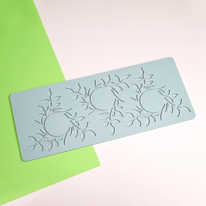 TUKE Leaf Molds Silicone Fondant Molds 3D Ring Leaf Flower Chocolate Molds, Silicone Molds for Baking, Sugar Craft, Wax, Gum Paste, Cupcakes, Clay (Flower_12.08x4.92x0.12inch)