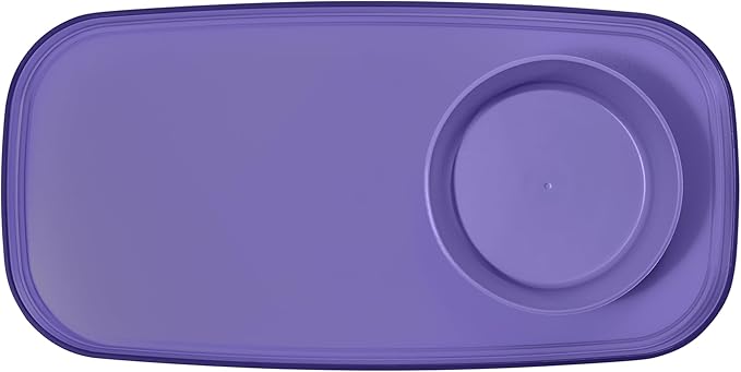 madesmart dipware Small Serving Plate, Collapsible & Removable Dip Bowl for Salsa, Queso, Sald, Olives, Premium Dishwasher & Microwave Safe, Multipurpose Plate & Bowl, Plum