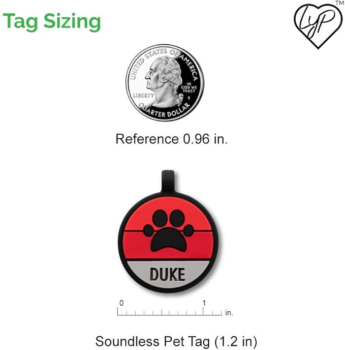 LYP - Our Original Soundless Pet ID Tag - Largest Line of Silicone Dog Tags - No More Jingling Dog Tags -Durable - Never Fades - Customized Deep Engraved Silicone (Flower - Purple)