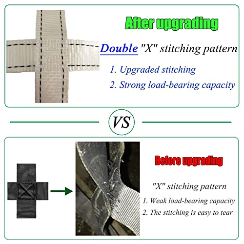 Climbing Cargo Net Heavy Duty,Ninja Net,Rope Ladder for Kids Outdoor Treehouse Backyard Playground Indoor Obstacle Webbing Net for Swing Set Jungle Gym Accessories for Slacklines,White - size: 3x10ft/0.9x3m