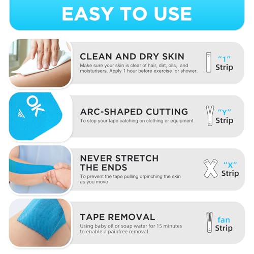 OK TAPE Precut Elastic Kinesiology Tape, 20 Strips, 2inch x 16ft, 2 Rolls | Sensitive Skin Friendly Latex Free Hypoallergenic Athletic Tape Roll for Muscle Joint Knee Waterproof Yellow - color: Yellow, size: 2 Rolls