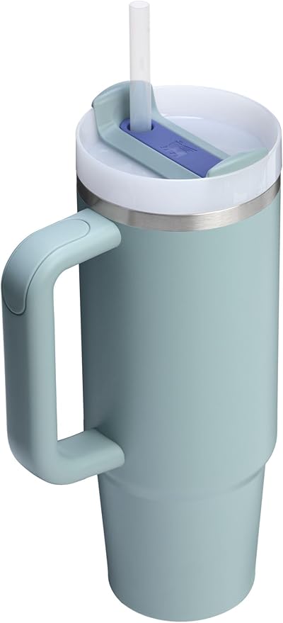 STANLEY Quencher H2.0 Tumbler with Handle and Straw 30 oz | Flowstate 3-Position Lid | Cup Holder Compatible for Travel | Insulated Stainless Steel Cup | BPA-Free | Exclusive Blue Cactus