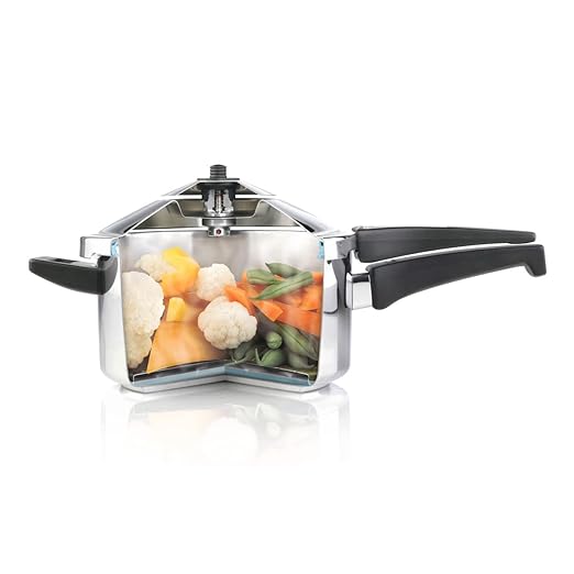 Kuhn Rikon Duromatic Stainless-Steel Saucepan Pressure Cooker - 7.4-Qt, Silver