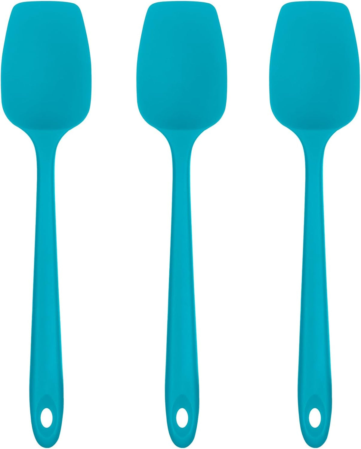 Heat Resistant Silicone Spoon Spatula: U-Taste 600ºF High Heat Flexible 11.38in Silicon Mixing Stirring Cooking Scraping Baking Bowl Scraper for Kitchen Nonstick Cookware (Marrs Green)