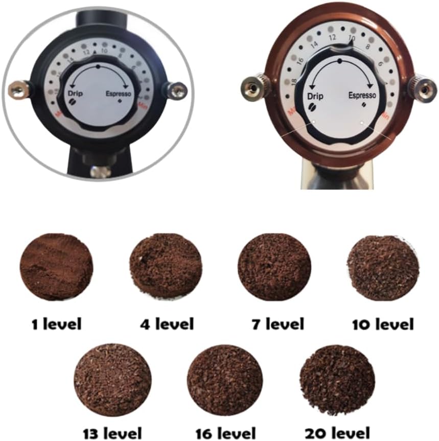 Urbanic 070s Electric Coffee Grinder (110~220v) / flat Titanium burr 60mm / 20 steps can be set (Green) / (Made in Korea)