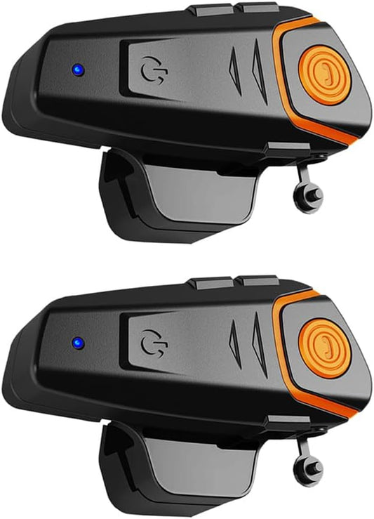 Helmet Bluetooth Headset Bt-S2ns, 1000m Helmet Communication System, Connect Up to 3 People 2 People Talk at The Same Time（2pack）