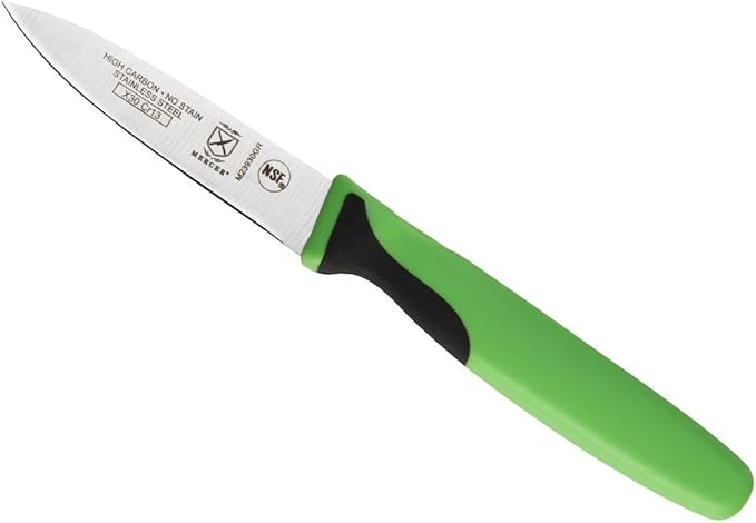 Mercer Culinary Millennia Colors 3-Inch Slim Paring Knife, Green