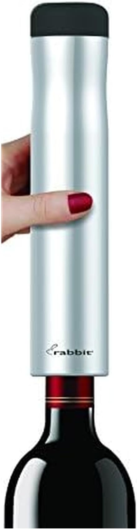Rabbit Automatic Electric Corkscrew - Hands-Free Wine Opener with Integrated Foil Cutter, Rechargeable Cordless Electric Bottle Opener for All Cork Types - Barware Essential & Kitchen Tools