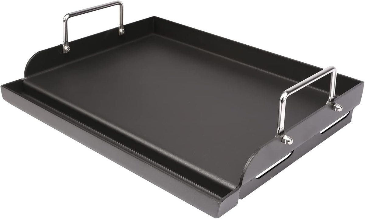 Griddle for Gas Grill, Flat Top Cast Iron Griddle Insert for Outdoor Gas Grill, 17" x13" Nonstick Coating Cooking Skillet Pan Teppanyaki for Weber Charbroil Camp Chef and Gas/Charcoal/Electric Grill