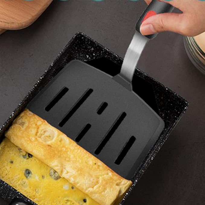 Tenta tenta kitchen Silicone Fish Spatula Turner Wide Pancake Spatulas for Nonstick Cookware Pans Omelette Egg Spatula 600°F Heat-Resistant Kitchen Silicone Utensils