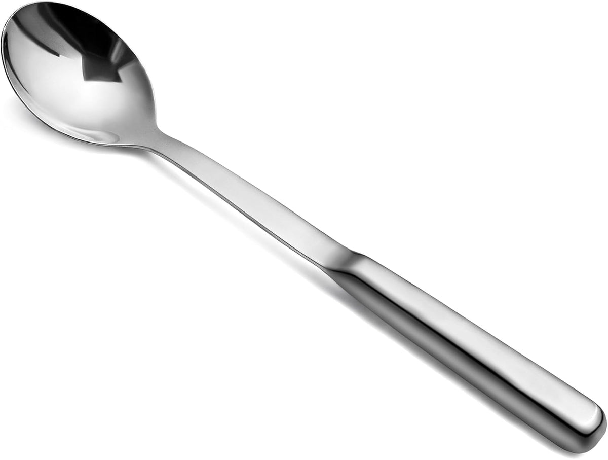 New Star Foodservice 52183 Hollow Handle Solid Serving Spoon, 12", Silver