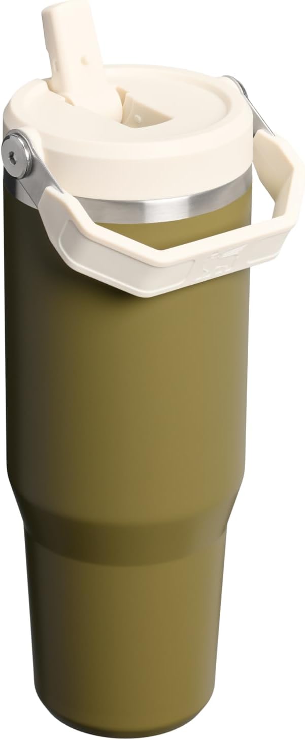 STANLEY IceFlow 2.0 Flip Straw Tumbler with Handle 30 oz | Twist On Lid and Flip Up Straw | Leak Resistant Water Bottle | Insulated Stainless Steel | BPA-Free | Exclusive Thyme