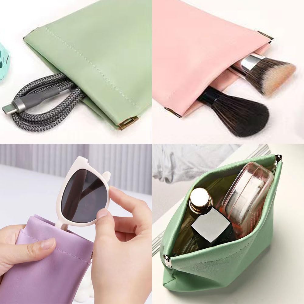 6 Pcs Small Makeup Bag for Purse, Snap Closure Organizer Pouch