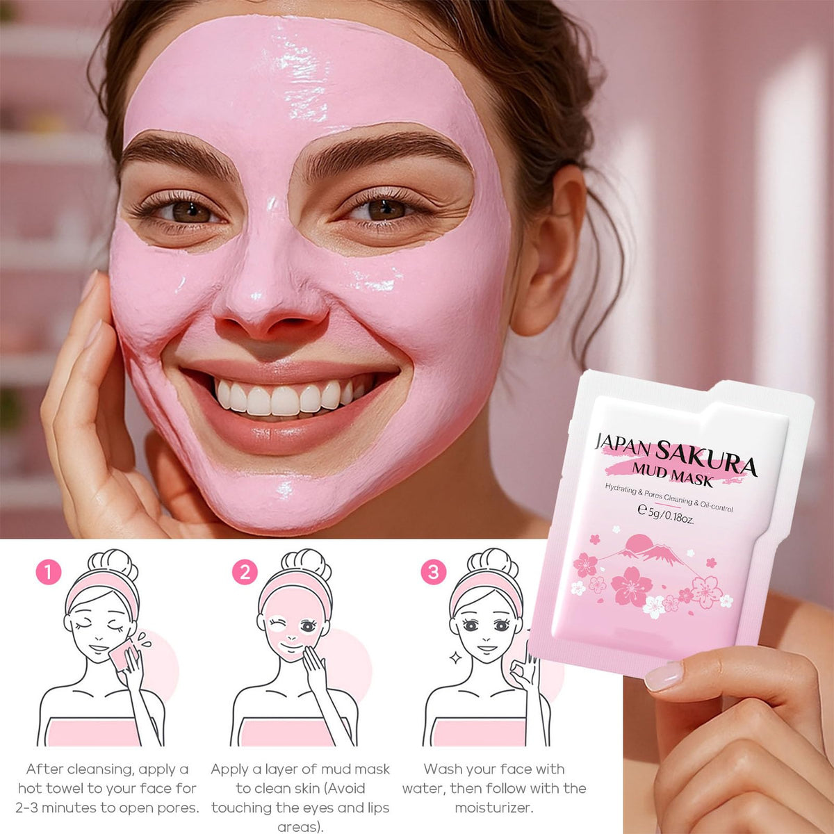 60Pcs Mini Travel Skincare Sets, Mini Travel Items Including Face Wash, Serum, Toner, Lotion, Moisturizing Cream, Sakura Mud Mask, Face Skin Care Routine Kit Organic Skin Care Kit