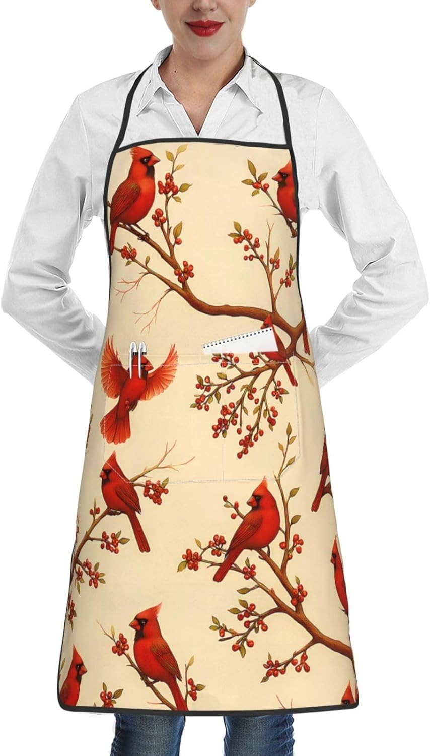 Women Men Bib Aprons Chef Cooking Aprons with Pockets for Kitchen Cooking BBQ Baking Grilling