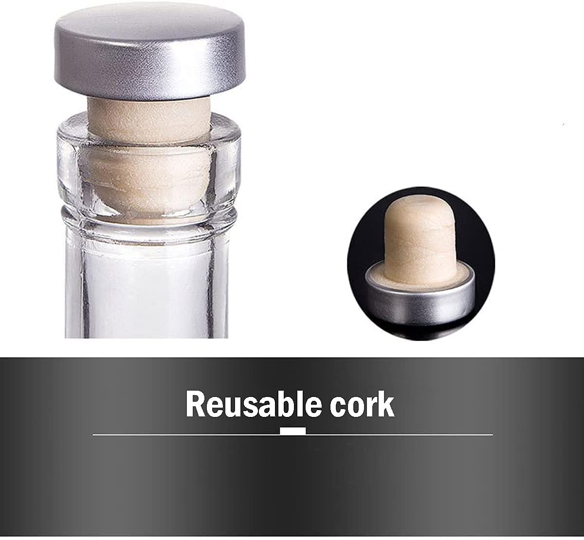 Clear Glass Bottles 6 oz - 200ml [Pack of 12] for Wine Beverages Drinks Oil Vinegar Kombucha Beer Water Soda with Cork Stopper Airtight Lid