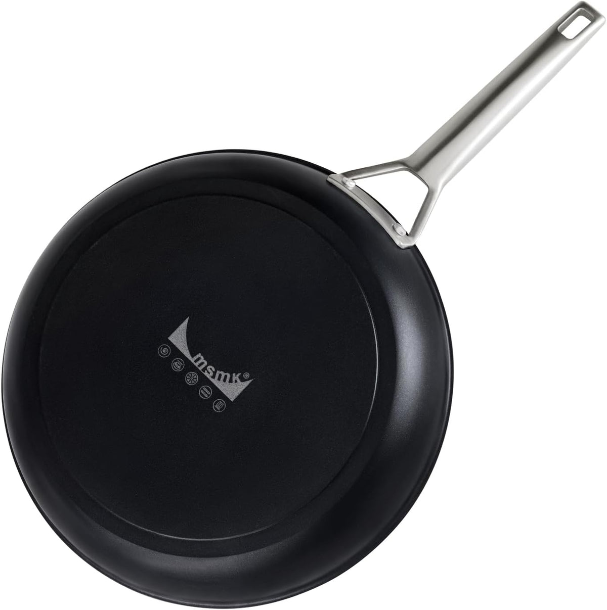 MsMk 12 inch Nonstick Frying Pan, Titanium and Diamond Non Stick Pan, Omelet Skillet, PFAS & PFOA Free Non-Toxic, Scratch-resistant, for Ceramic and Gas Cooktops, Dishwasher & Oven Safe