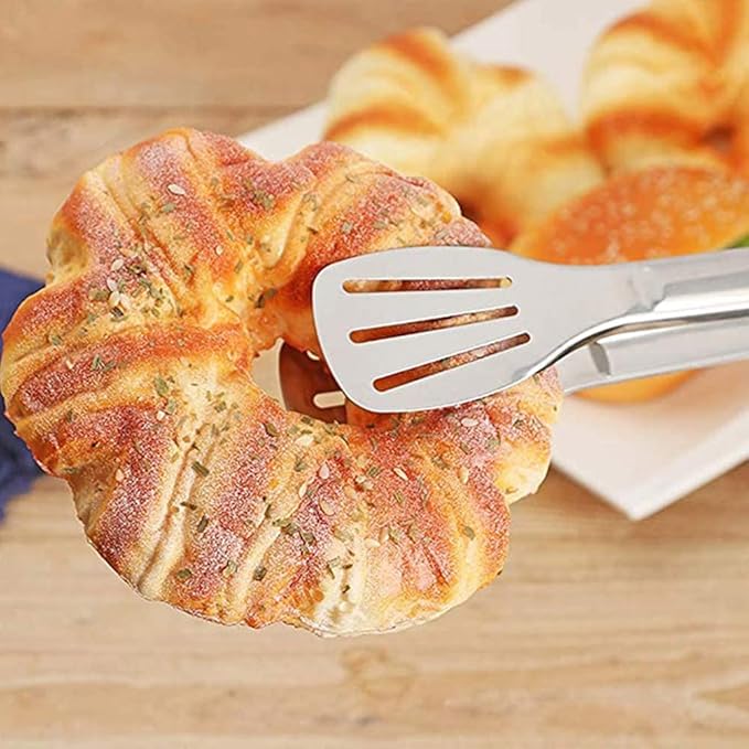 Serving Tongs Kitchen Tongs,Buffet Tongs, Stainless Steel Food Tong Serving Tong,small tongs 6 Pack (12 Inch)