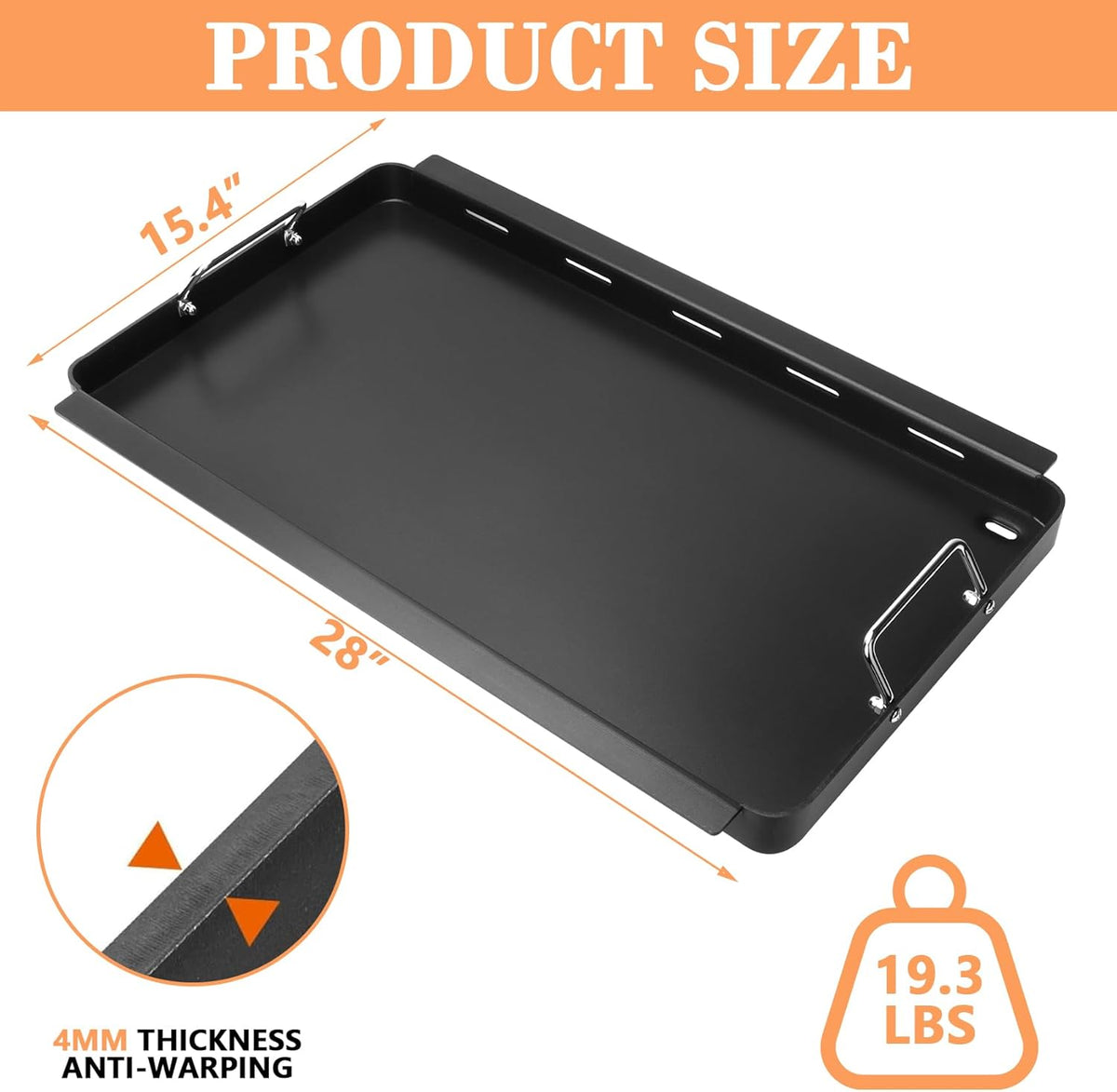 G533-0009-W1 Full-Size Griddle Inserts Replacement Parts for Charbroil Commercial Infrared 4 Burner 463257520 463255020 463439915 466242815 463276016 463242716 463255721 463242715 Gas Grills