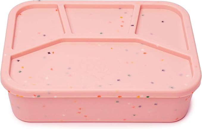 Ullabelle Leak Proof Bento Box Food-Grade Silicone Bento, BPA, Phthalate, Lead, & PVC Free - Bento Lunch Box for Daycare, Kids, & Adults - Leak Resistant Sets With Lids Snack Box Container (Pink 4)