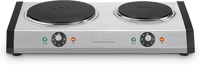 Cuisinart CB-60P1 Countertop Double Burner, Stainless Steel/Black