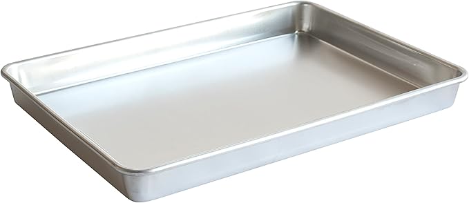 Nordic Ware Extra Large High-Sided Baking Pan, 21.1 x 15 x 2 inches, XL Big baking pan Natural Uncoated Aluminum, Reinforced Steel Rim Prevents Warping, Big Batch