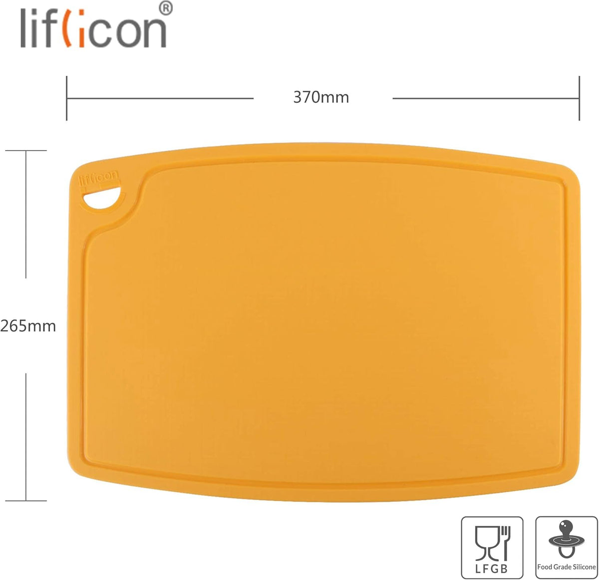Extra Large Thick Silicone Cutting Boards for Kitchen 14.6'' x 10.43'' Flexible Cutting Chopping Boards/Mats Non-slip Deep Drip Juice Groove, Dishwasher Safe-Yellow