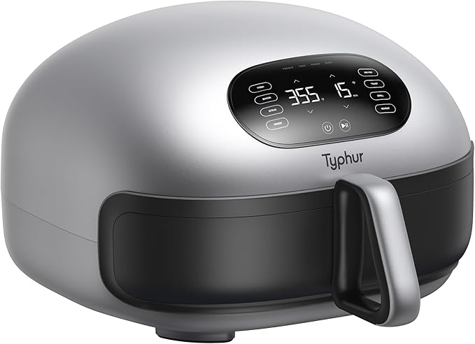 Typhur Dome 2 AI Upgraded Air Fryer, Extra Large Airfryer with Superior Airflow, Self-cleaning Smart Digital Fryer with PFAS free Basket for Quick Easy Meals, Fits a 12" Pizza or 4-Slice Toast