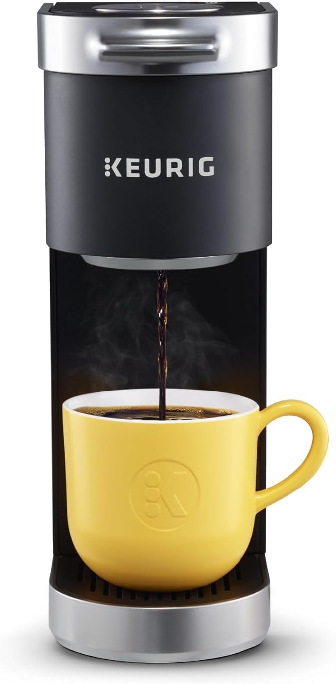 Keurig K-Mini Plus Single Serve K-Cup Pod Coffee Maker, with 6 to 12oz Brew Size, Stores up to 9 K-Cup Pods, Travel Mug Friendly, Matte Black