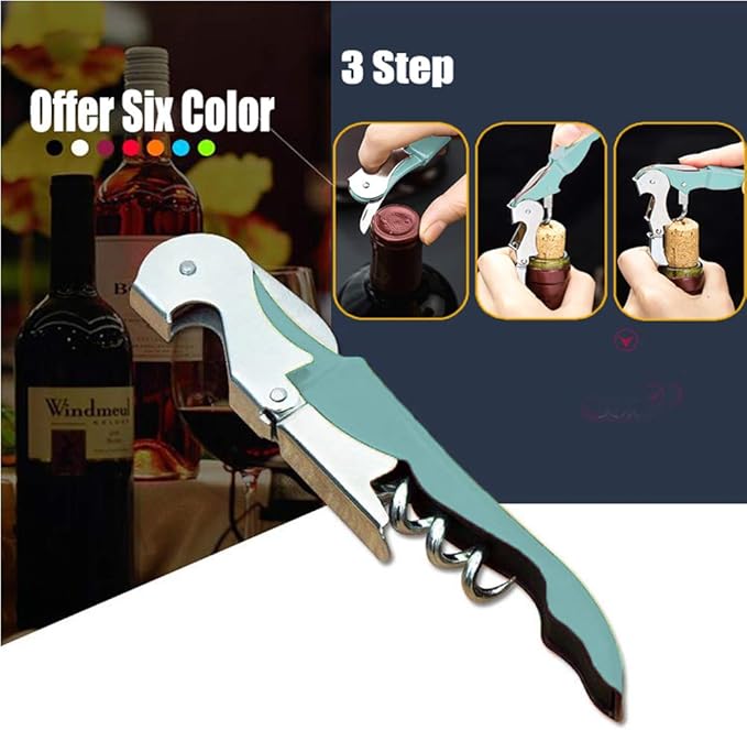 Professional Waiter Corkscrew Wine Openers Set, Heavy Duty Stainless Steel Hinges Wine Key for Restaurant Waiters, Sommelier, Bartenders