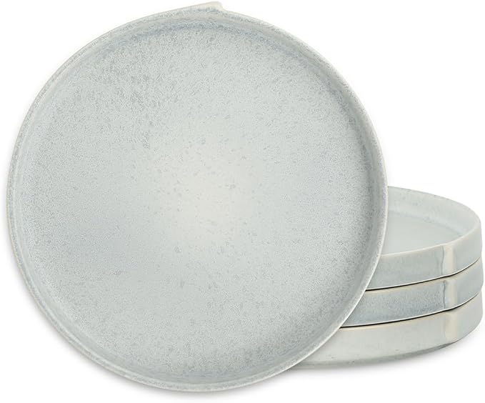 Stone Lain Bao 4-Piece Salad Plate Set Stoneware, Blue-Grey