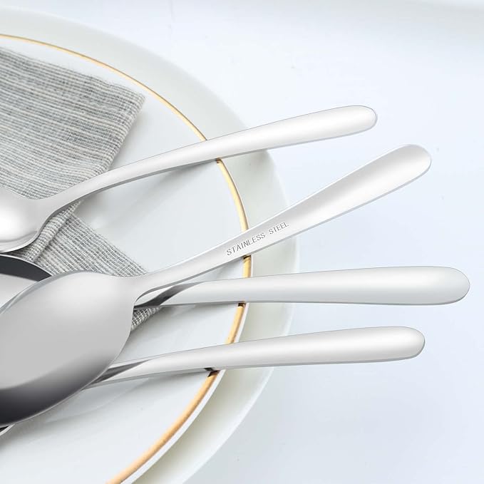 36 Pieces Teaspoons Set, 6.2 Inches Stainless Steel Teaspoons Silverware, Small Spoons, Mirror Polished & Dishwasher Safe, Tea Spoons Suitable for Home, Kitchen and Restaurant