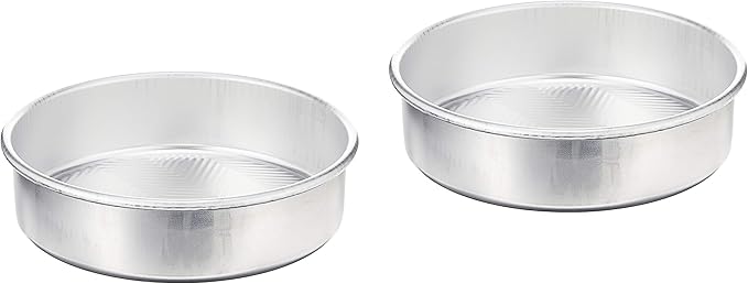 Nordic Ware Prism 9-Inch Round Cake Pan, 2-Pack, Natural
