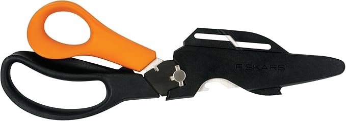 Fiskars Garden Scissors, 7-in-1 Garden Shears Multi-Tool with Sheath, Great for Plant Trimming, Cutting Nursery Pots, Bags, and Wire