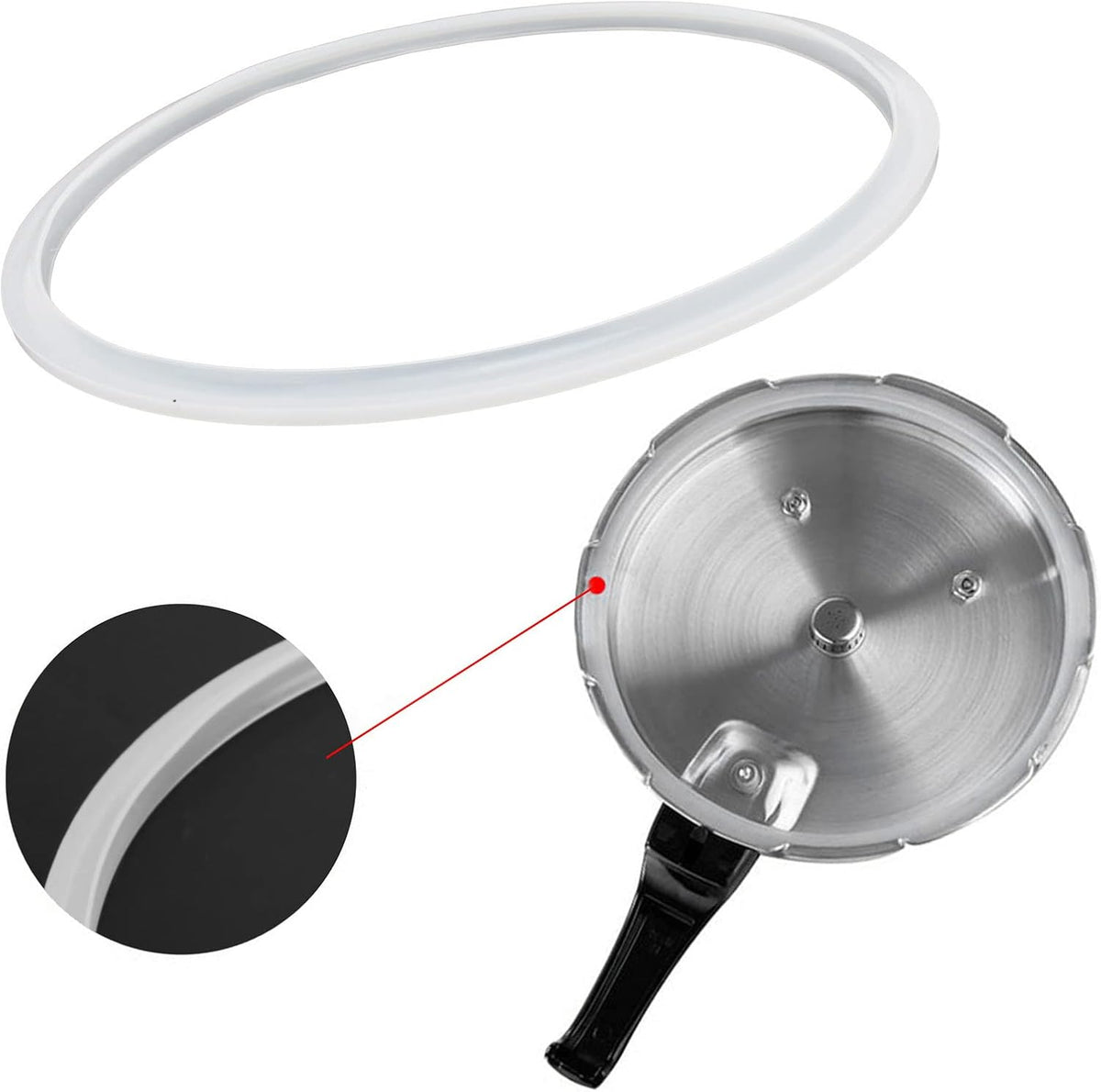 Pressure Cooker Sealing Rings Replacement Accessory, , Suitable for Aluminum Alloy Pressure Cooker, Compatible with Different (26cm)