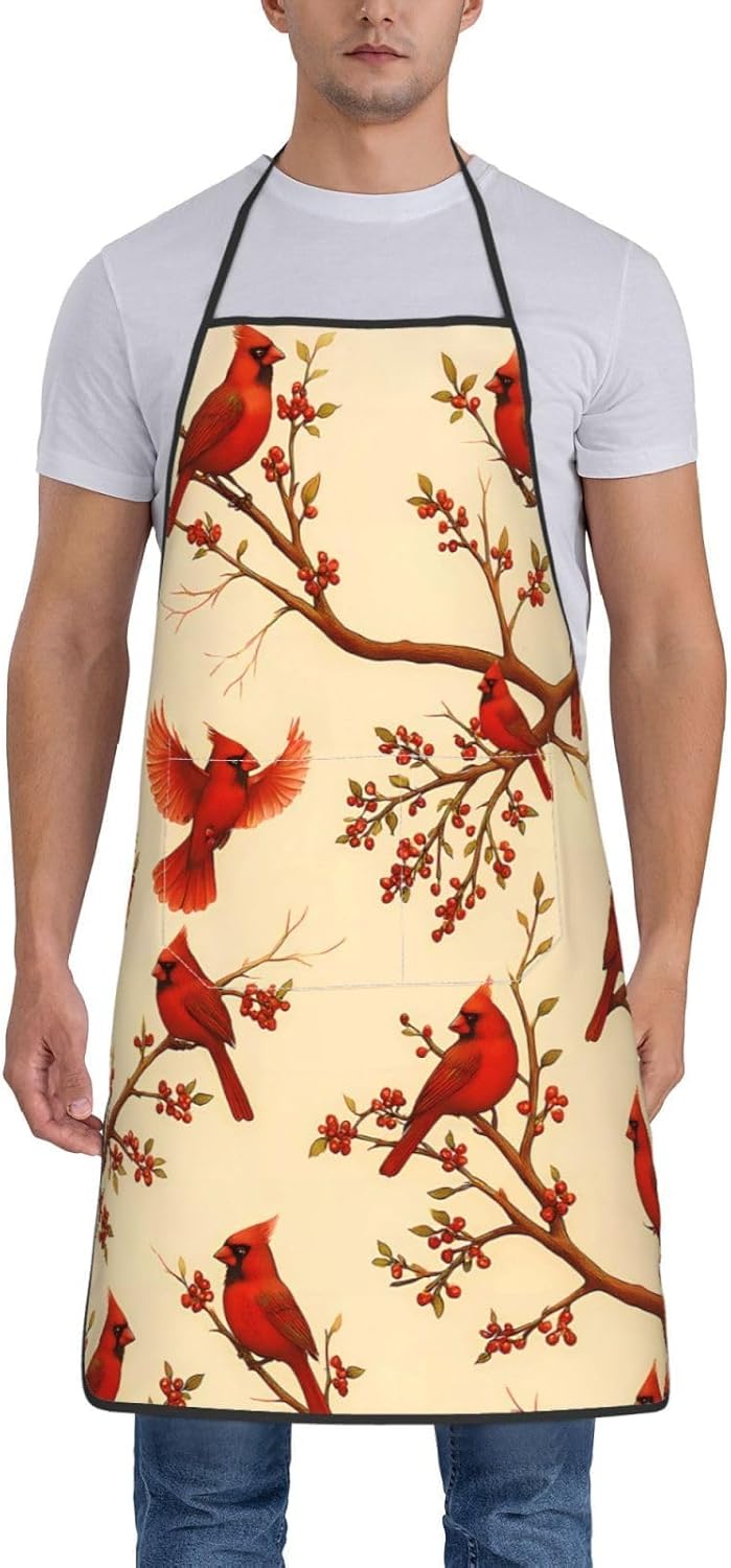 Women Men Bib Aprons Chef Cooking Aprons with Pockets for Kitchen Cooking BBQ Baking Grilling