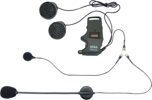 Sena SMH-A0302 Helmet Clamp Kit with Boom and Wired Microphones for SMH10 Bluetooth Headset, Black