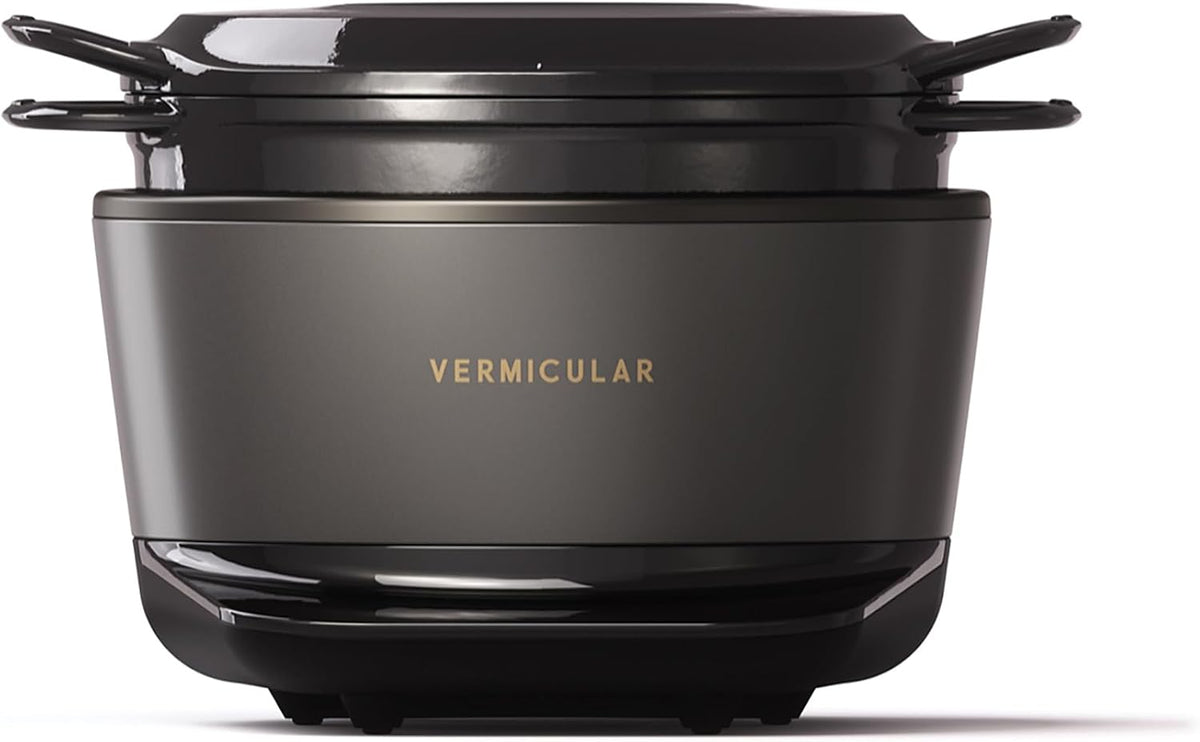 Vermicular Musui–Kamado (RICEPOT) | Cast Iron Induction Cooker | Precision Multicooker | Japanese Rice Cooker | Slow Cooker | Non-Toxic Enameled Cast Iron Pot | Charcoal | US Model (120V)