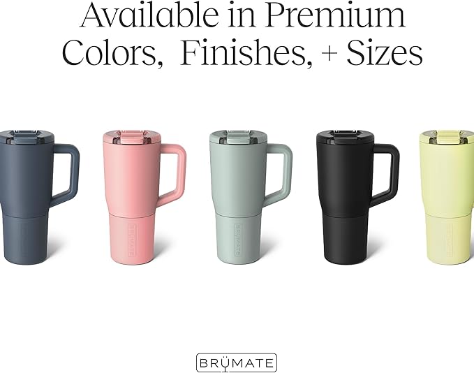BrüMate Müv - 25oz 100% Leak Proof Insulated Coffee Mug with Handle & Lid - Stainless Steel Coffee Travel Mug - Double Walled Coffee Cup (Matte Black)