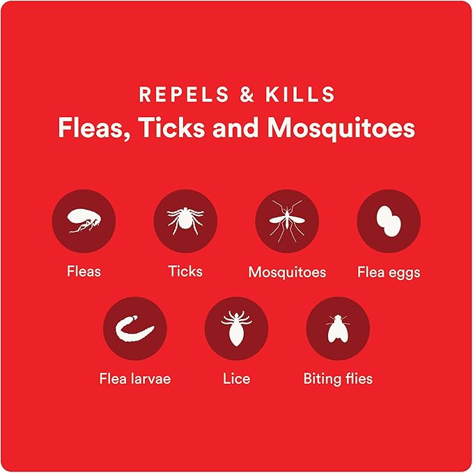 Ultra Flea and Tick Prevention for Dogs - Dog and Puppy Treatment and Control - Mosquito Repellent - Large, Fast Acting Waterproof Topical Drops, 2 Month Supply