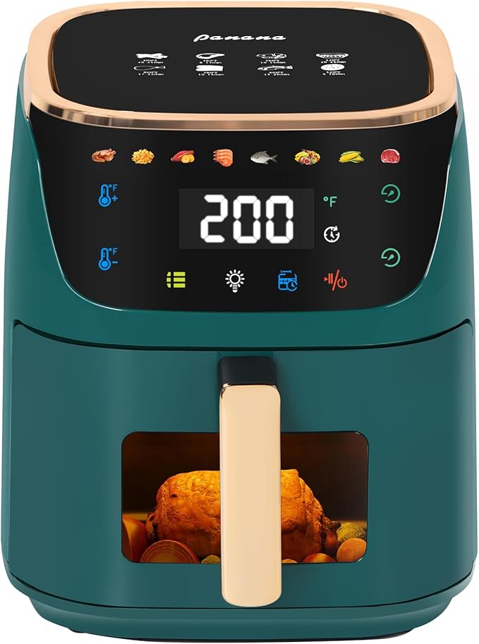 Panana Air Fryer, 8QT Large Capacity Air Fryer, Oilless Healty Cooker Airfryer Oven with 8 Presets, 1500W Air Fryers for Quick Meal, Home Use