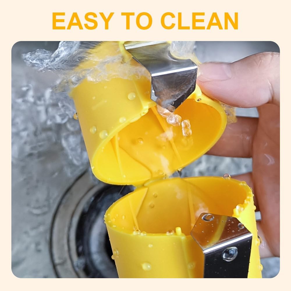 2025 Premium Egg Shell Opener, Egg Shell Cutter Eggs Shell Separator for Raw Eggs, Multifunctional Egg Cutter Egg Cracker Separator for Home Kitchen Gadgets (Yellow)