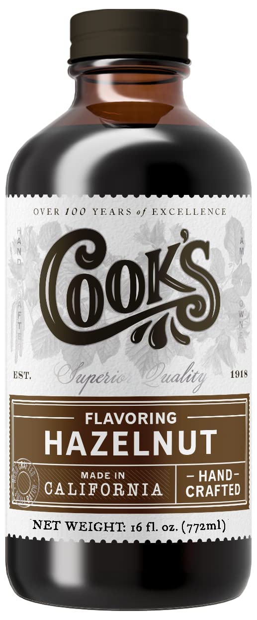 Cook's, Pure Hazelnut Flavor, Perfect for Baking and Cooking, Certified Kosher, Gluten Free, Allergen Free, Vegan, 16 oz