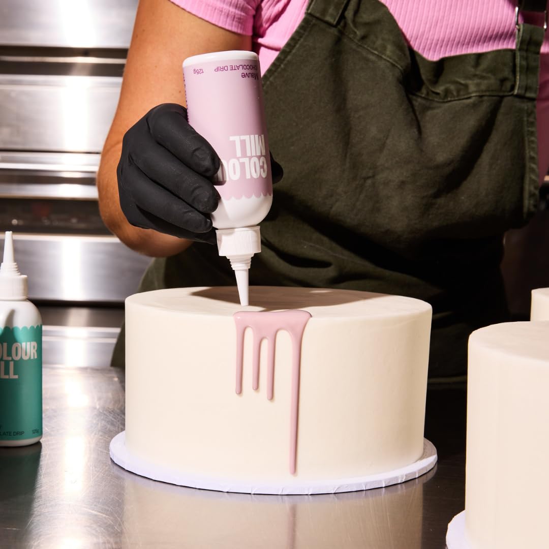 Colour Mill Chocolate Drip Easy-Melt Drizzle for Desserts, 125 Grams Mauve