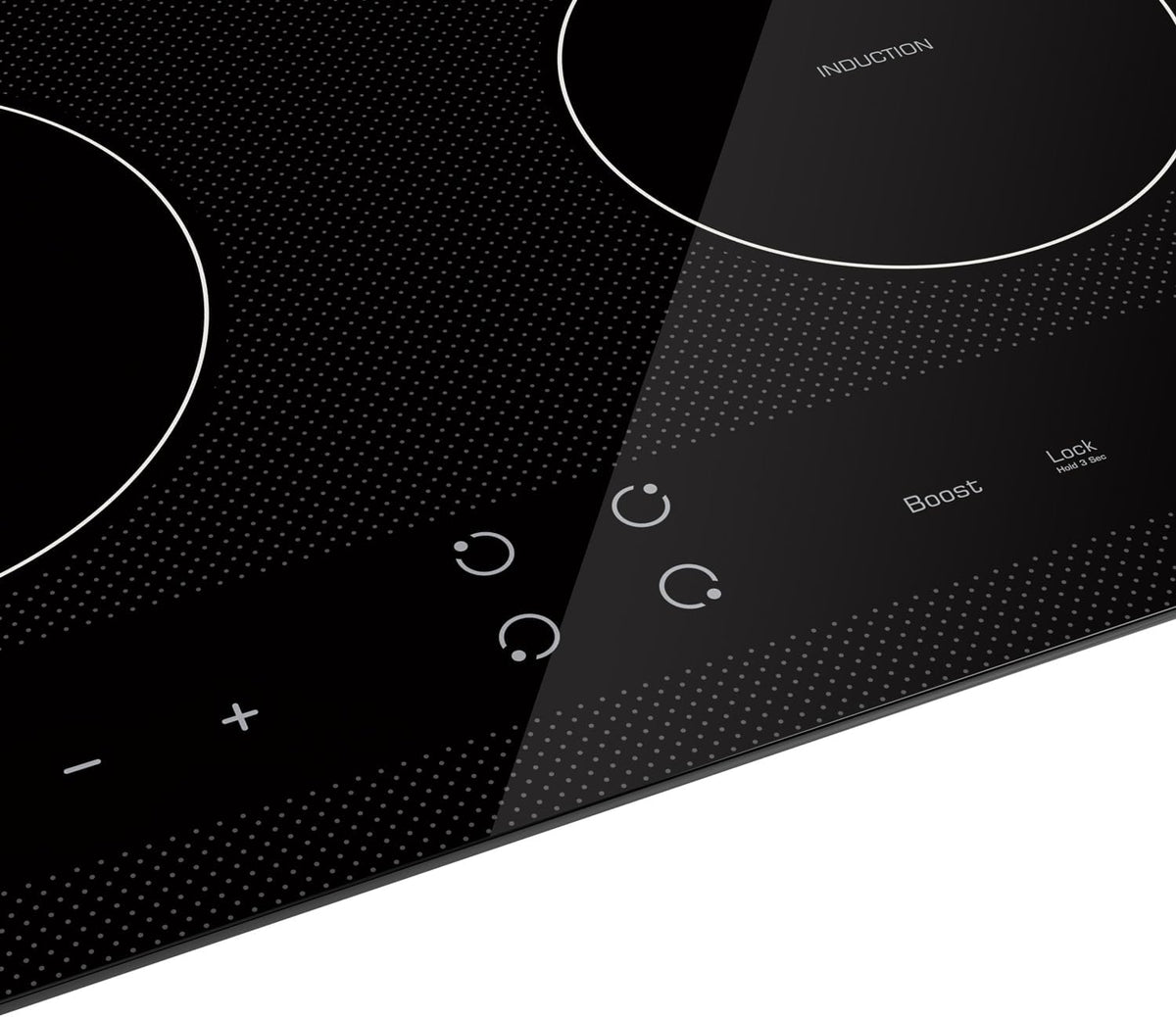 Empava 24 Inch Electric Induction Cooktop 4 Burner Built-in Smooth Glass Stove Top with Power Boost, Touch Control, Timer, Child Lock, Residual Heat Indicator, Hardwired