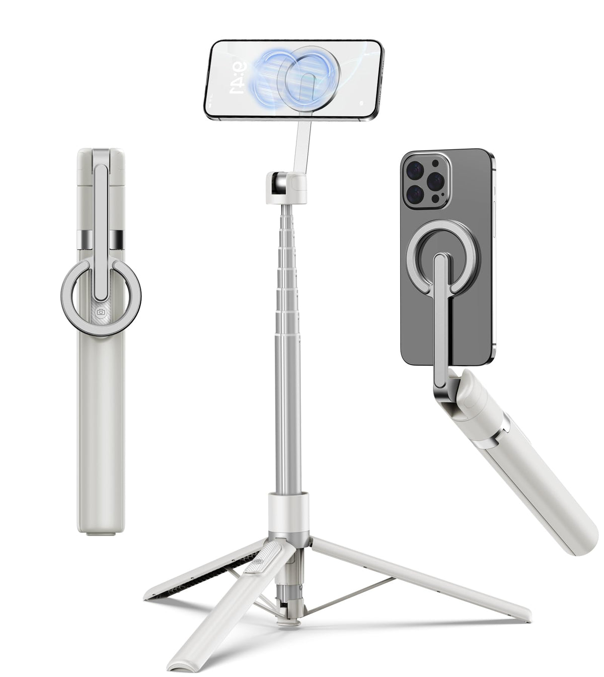 TONEOF 68" Magnetic Aluminum Phone Tripod Selfie Stick for iPhone & Android