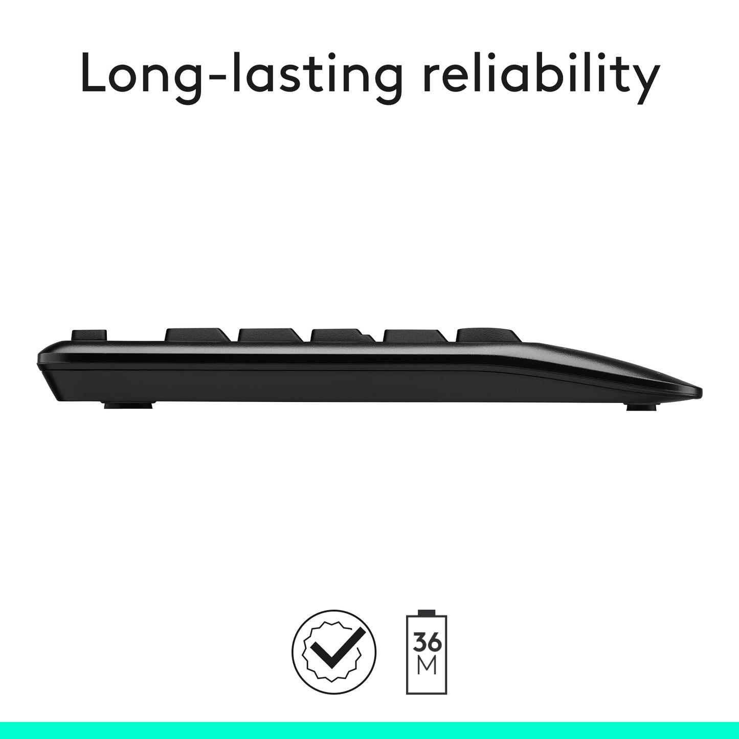 Logitech MK345 Full Size Wireless Keyboard and Mouse Combo - Black