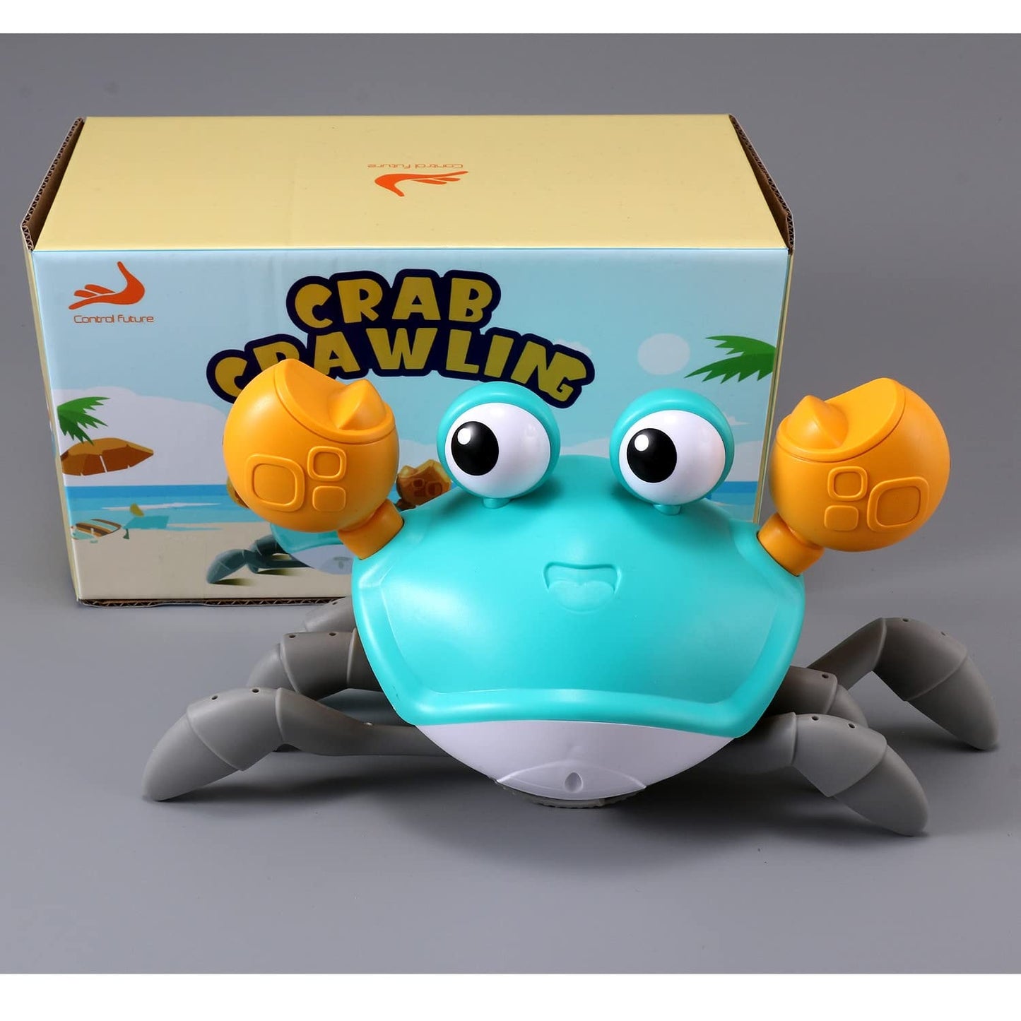control future Crawling Crab Toy for Little Ones, Tummy Time Toy with Music and Lights, Interactive Moving Crab for Crawling, Walking and Early Development, Birthday Gift for Kids
